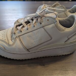 Adidas forum bold white sneakers
